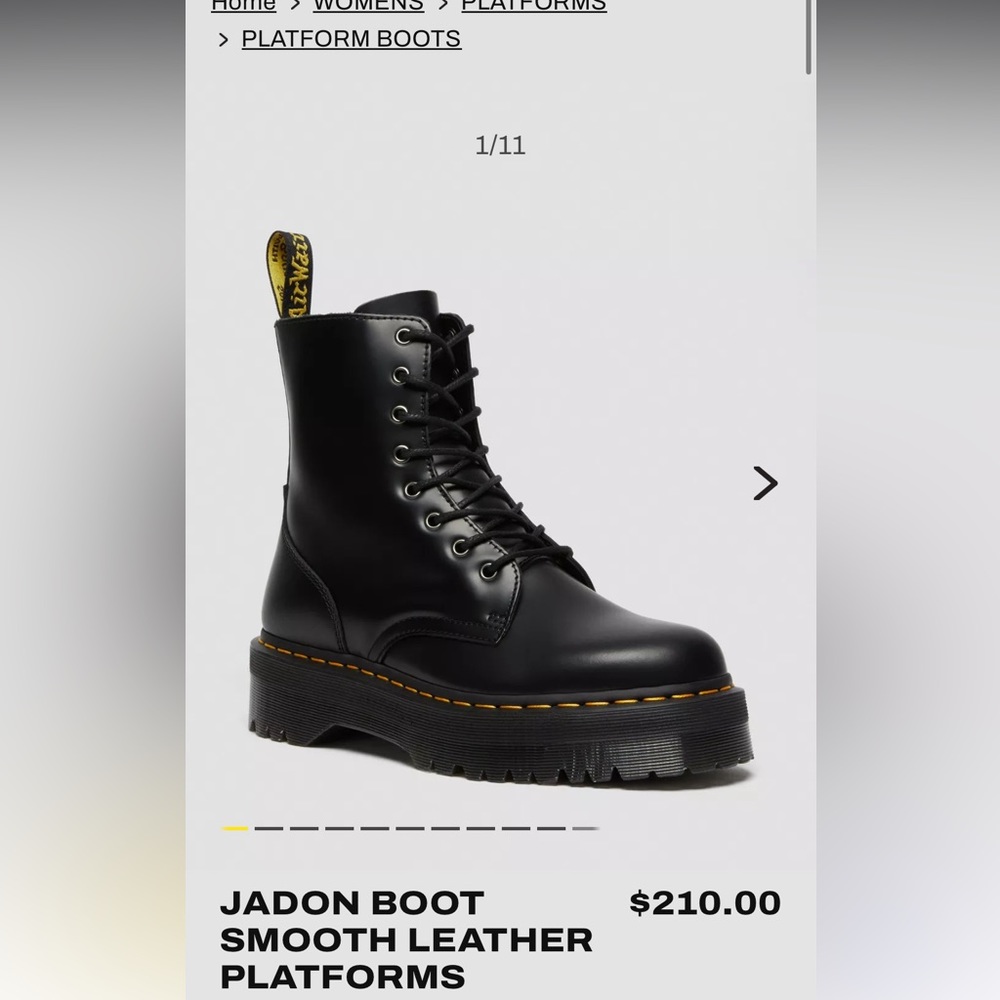 Dr martens jadon 8 hi smooth leather boots
